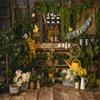 10x6.5ft Spring Garden Background Wooden House Winter Jasmine Flooring Backdrop for Baby Shower Party Supplies Decor Banner Portrait Studio Photoshoot Prop Props view 3
