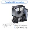 USUPERINK 3 Pack Compatible for Dymo Rhino 18484 Black on White 19mm 3/4'' x 5.5m 18 feet Permanent Polyester Label Tape for Rhino Pro 4200 5000 5200 6000 3M PL200 PL300 Industrial Label Makers view 2