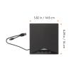 Mobestech Slim USB Cd Writer External DVD Drive Cd-ROM Burner DVD Writer for Laptop Easy to Carry view 2