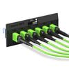 AMPCOM MPO to LC Breakout Cable 50/125m Multimode OM5(12 Fiber, MPO to LC, Type B, LSZH/Riser, UPC, Lime Green) 40m (131ft) view 3