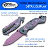 SZCO 7.75" Flying Dragon Assisted Open Rescue Utility Folding Knife (Purple) view 2