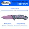 SZCO 7.75" Flying Dragon Assisted Open Rescue Utility Folding Knife (Purple) view 3