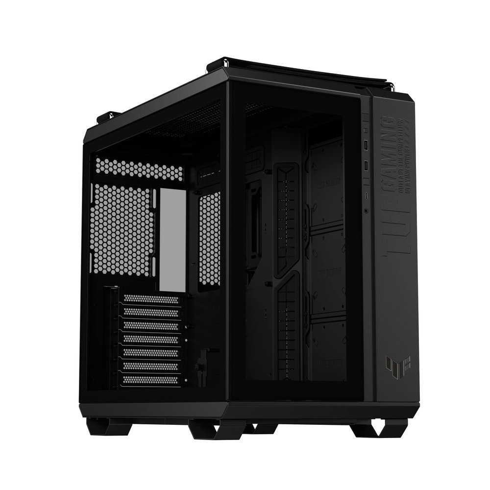 ASUS TUF Gaming GT502 ATX Full Tower PC Case, Tempered Glass, Tool-Free Side Panel, Modular Design, ARGB Hub, 2- Way Graphic Card Mounting Orientation Compatible, 360mm and 280mm Radiator Compatible