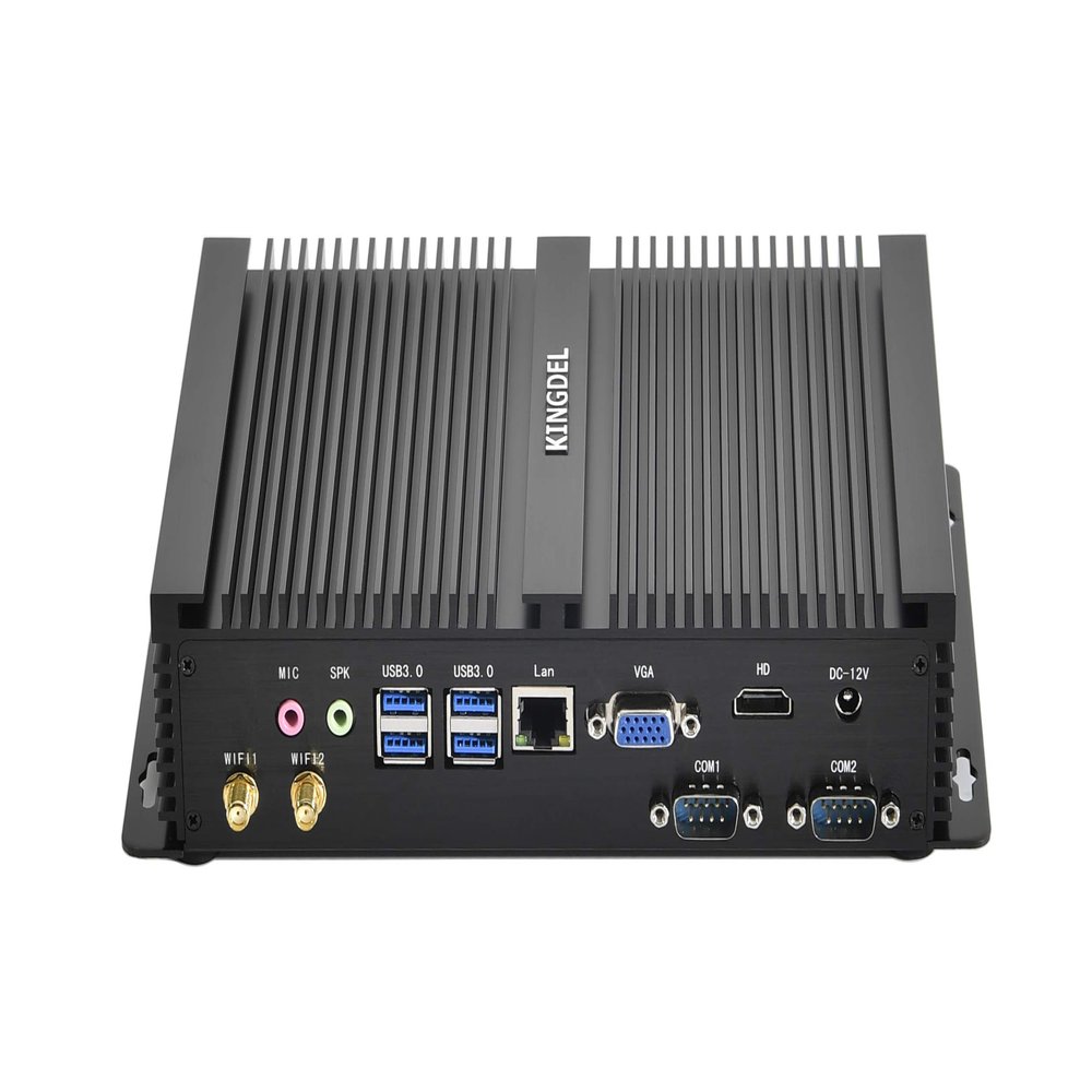 KINGDEL Mini Desktop Computer, Business Mini PC with i7 11th Gen. CPU, 32GB RAM, 256GB NVMe SSD, 4K 4096x2304, HD Port, VGA, 2xCOM RS232, Full Metal Case
