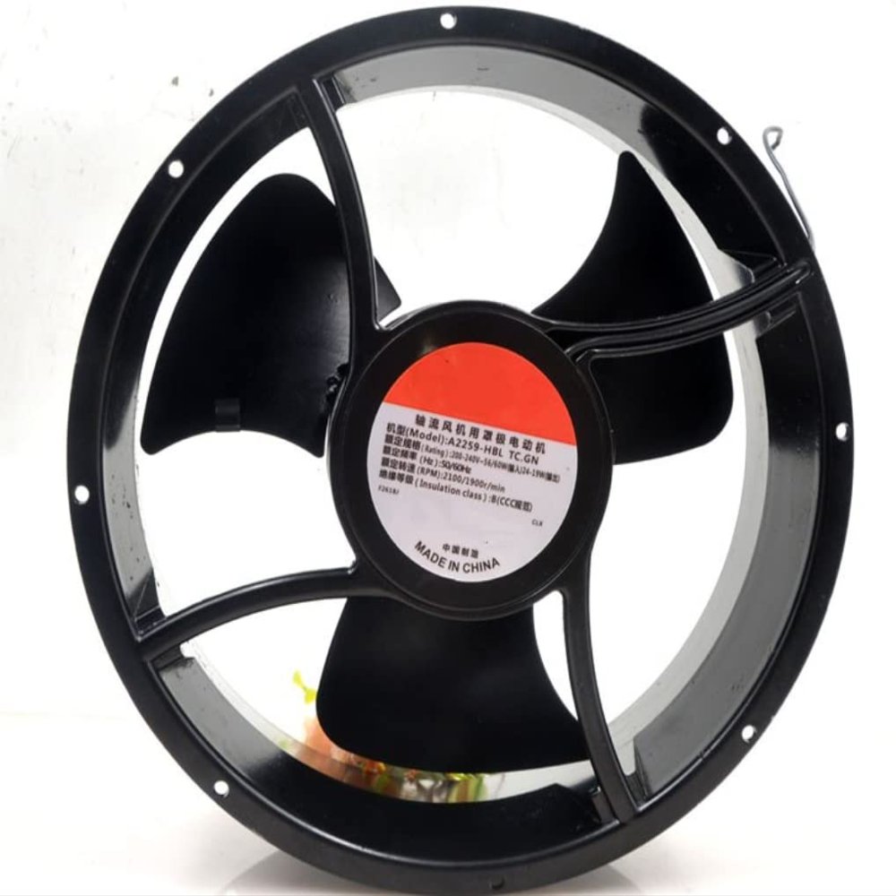 A2259-HBL TC. GN 220/240V 56/60W 2100/1900RPM 254X254X89MM 2-Wire Cooling Fan