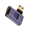 NFHK Left Angled Mini HDMI Male to HDMI 2.1 Female UHD Extension Gold Converter Adapter Support 8K 60hz HDTV view 1