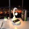 3 in 1 with Bluetooth audio and wireless charging function of the LED bedside romantic colorful atmosphere night light( Note: Bluetooth speaker does not support voice call function) (Moon) view 3