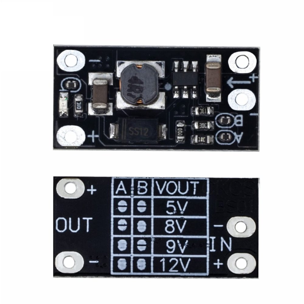 KENID Multi-Function Mini Boost Module Step Up Board 5V/8V/9V/12V 1.5A LED Indicator DIY Electronic Voltage Module 1Pcs