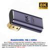 cablecc HDMI Male to HDMI 2.1 Female Low Profile Vertical 90 Degree Right Angled UHD Extension Adapter Support 8K 60hz HDTV view 3