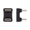 cablecc 480Mbps USB-C Type C Male to Male Coupler Extender Power Data Adapter Opposite U Shape Back Angled for Power Bank Phone Laptop view 2