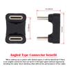 cablecc 480Mbps USB-C Type C Male to Male Coupler Extender Power Data Adapter Opposite U Shape Back Angled for Power Bank Phone Laptop view 3