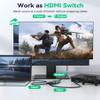 HDMI Switch 4k@60hz Splitter, GANA Aluminum Bidirectional HDMI Switcher 2 in 1 Out, Manual HDMI Hub Supports HD Compatible with Xbox PS5/4/3 Blu-Ray Player Fire Stick Roku (Green) view 2