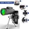 Aviator Pro Monocular, Handheld Pocket Scope for Bird Watching, Night Vision Optics for Adult, Professional Glass Optic Smartphone Monocular with Phone Holder and Tripod view 3