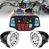 AMONIDA Motorcycle Stereo Speakers, Motorcycle MP3 Player Audio Stereo Speaker System USB Memory Card Carrier Motorcycle Accessories view 2