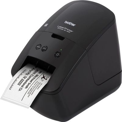 Brother QL-600 Economic Desktop Label Printer for Home and Office - Wired USB Connectivity - up to 2.4" Wide, 300 x 600 dpi, 44 Labels Per Minute, Automatic Cutter QL600 Label Maker