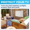 Garnetics Outdoor TV Cover 90 Inch  Waterproof, Weatherproof TV Enclosures with Smart Shield Screen Protectors, Ideal for Outdoor Use, Moving, and Storage - Gray view 2