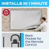 Garnetics Outdoor TV Cover 90 Inch  Waterproof, Weatherproof TV Enclosures with Smart Shield Screen Protectors, Ideal for Outdoor Use, Moving, and Storage - Gray view 3