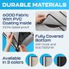 Garnetics Outdoor TV Cover 90 Inch  Waterproof, Weatherproof TV Enclosures with Smart Shield Screen Protectors, Ideal for Outdoor Use, Moving, and Storage - Gray view 4