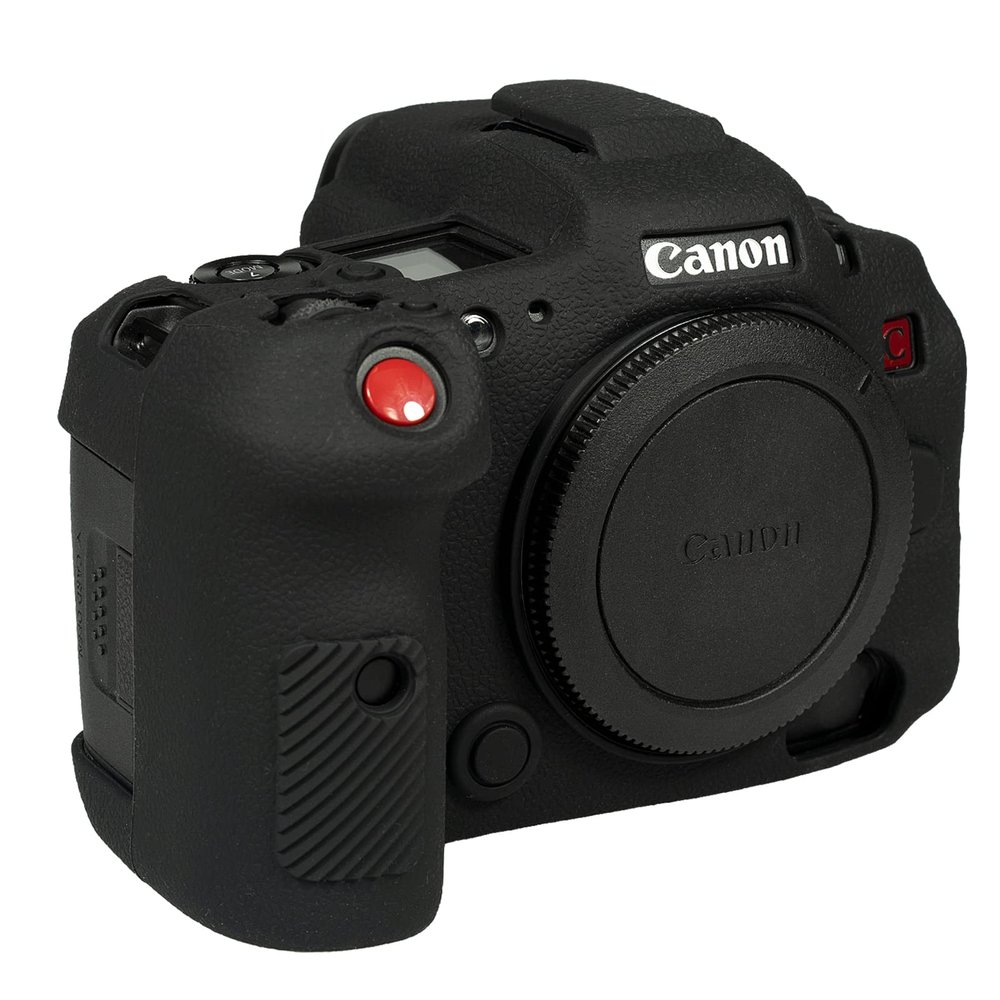 Easy Hood Camera Case for Canon EOS R5C Mirrorless Camera, Anti-Scratch Soft Silicone Rubber Case Protective Body Housing Protector Skin Cover-Black