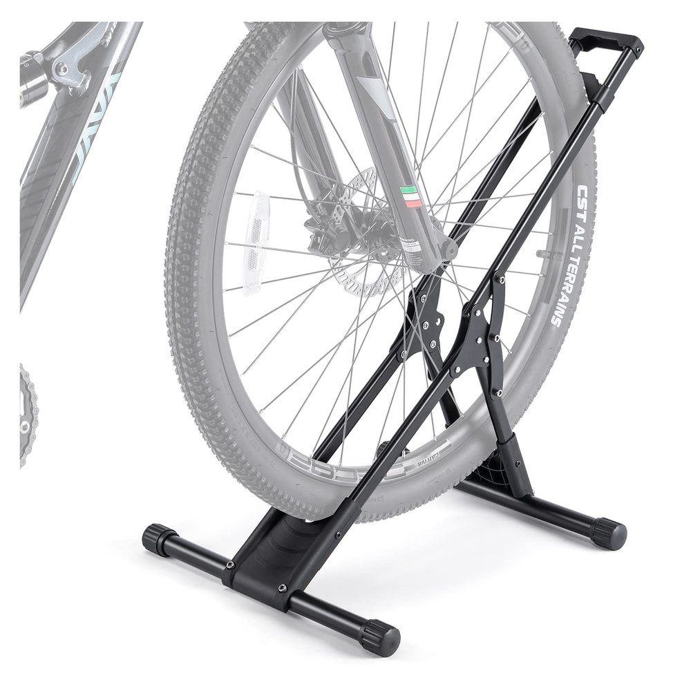 CHEPARK Bike Floor Stand Rack- Indoor Bike Stand for Garage/Home - Bike Storage Bicycle Parking Rack Fit 20-29 Mountain Road Bikes (1 Bike Rack)