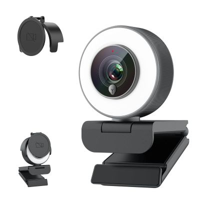 Angetube 1080P Streaming Webcam Kits, 967 HD Web Camera with Microphone and Light, Software Control, Webcam Cover - Web Cam Privacy Shutter to Protect Lens and Security