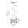 RHSH TV Mount Bracket Heavy Duty TV Hanger 50"-80" Double Pole Adjustable Ceiling TV Bracket Extension Tilt TV Ceiling Mount, Max VESA 600x400mm Up to 154lbs TV Stand for Heavy Duty view 2