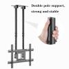 RHSH TV Mount Bracket Heavy Duty TV Hanger 50"-80" Double Pole Adjustable Ceiling TV Bracket Extension Tilt TV Ceiling Mount, Max VESA 600x400mm Up to 154lbs TV Stand for Heavy Duty view 4