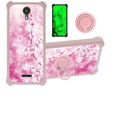 jioeuinly ATT Radiant Core Case Compatible with ATT Radiant Core Phone Case Cover [with Tempered Glass Screen Protector][Hard PC + Soft Silicone][Ring Support] [Luminous Effect] YGF-MH