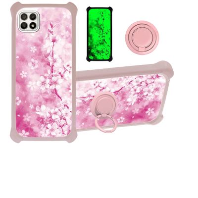 Boost Celero5g Celero 5g Case Compatible with Boost Celero5g Celero 5g Phone Case Cover [with Tempered Glass Screen Protector][Hard PC + Soft Silicone][Ring Support] [Luminous Effect] YGF-MH