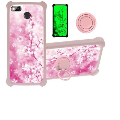 jioeuinly Fairphone 3 Case Compatible with Fairphone 3 Phone Case Cover [with Tempered Glass Screen Protector][Hard PC + Soft Silicone][Ring Support] [Luminous Effect] YGF-MH