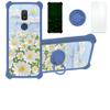 jioeuinly ATT Motivate 2 Case Compatible with ATT Motivate 2 Phone Case Cover [with Tempered Glass Screen Protector][Hard PC + Soft Silicone][Ring Support] [Luminous Effect] YGL-CJ view 1
