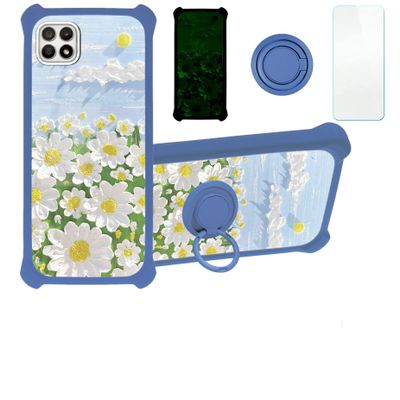 Boost Celero5g Celero 5g Case Compatible with Boost Celero5g Celero 5g Phone Case Cover [with Tempered Glass Screen Protector][Hard PC + Soft Silicone][Ring Support] [Luminous Effect] YGL-CJ
