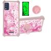 Blu Studio X5 2022 5 Inch Case Compatible with Blu Studio X5 2022 5 Inch Phone Case Cover [with Tempered Glass Screen Protector][Hard PC + Soft Silicone][Ring Support] [Luminous Effect] YGF-MH view 1