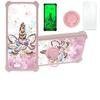 jioeuinly Lush Mint L1589k Case Compatible with Lush Mint L1589k Phone Case Cover [with Tempered Glass Screen Protector][Hard PC + Soft Silicone][Ring Support] [Gold Glitter+Luminous] JSF-JJS view 1