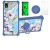 Cricket Debut Smart Case Compatible with Cricket Debut Smart 2022 Phone Case Cover [with Tempered Glass Screen Protector][Hard PC + Soft Silicone][Ring Support] [Gold Glitter+Luminous] JSL-SZH view 1