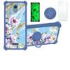 jioeuinly Cricket Vision 3 Case Compatible with Cricket Vision 3 Phone Case Cover [with Tempered Glass Screen Protector][Hard PC + Soft Silicone][Ring Support] [Gold Glitter+Luminous] JSL-SZH view 1