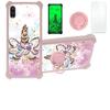 Jitterbug Smart 3 Case Compatible with Lively Smart Phone Case Cover [with Tempered Glass Screen Protector][Hard PC + Soft Silicone][Ring Support] [Gold Glitter+Luminous] JSF-JJS view 1