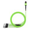 AMPCOM MPO to FC Breakout Cable 50/125m Multimode OM5(12 Fiber, MPO to FC, Type B, LSZH/Riser, UPC, Lime Green) 1m (3ft) view 2