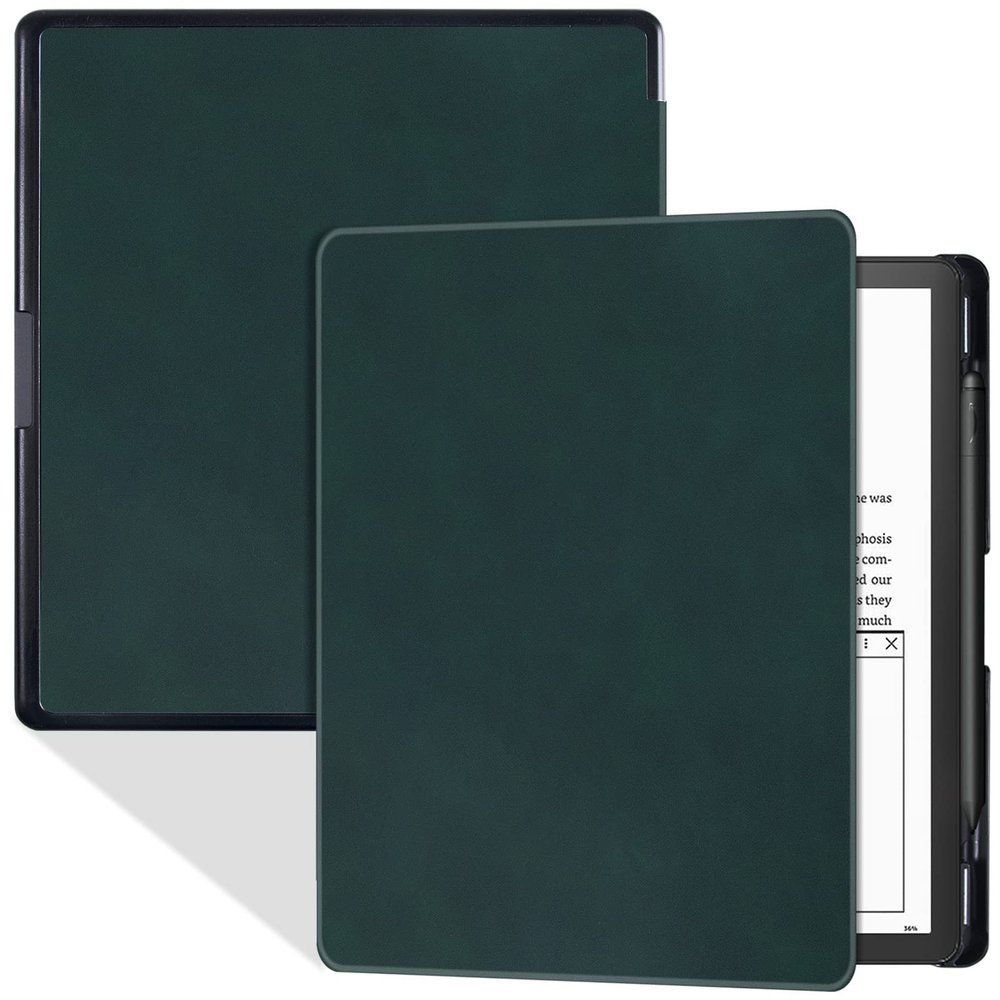 BOZHUORUI Case for 10.2" Kindle Scribe 2022/2024 Tablet - Slim Lightweight PU Leather Book Folio Cover with Pen Holder & Auto Sleep/Wake, Pine Green