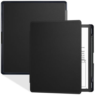 BOZHUORUI Case for 10.2" Kindle Scribe 2022/2024 Tablet - Slim Lightweight PU Leather Book Folio Cover with Pen Holder & Auto Sleep/Wake, Black