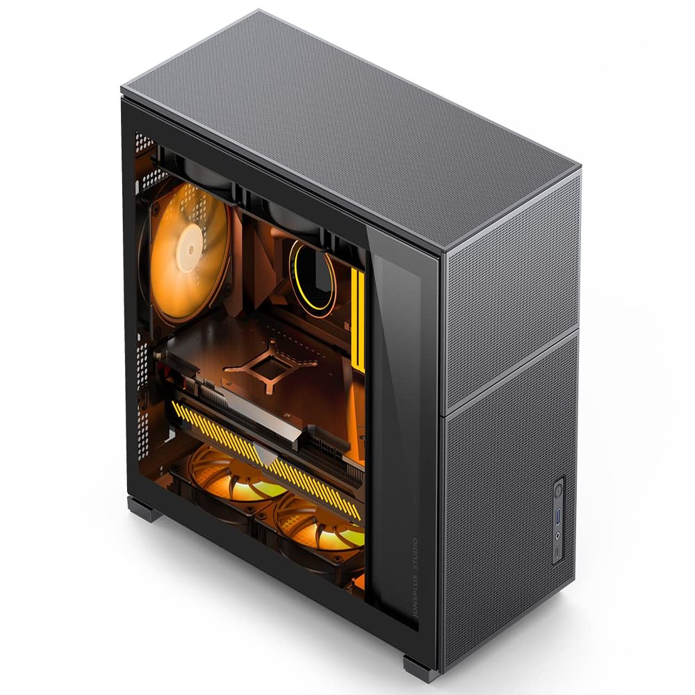 JONSBO D31 MESH Black Micro ATX Computer Case, MATX/ITX Mainboard/Support RTX 4090(335-400mm) GPU 360/280AIO,Power ATX/SFX: 100mm-220mm Multiple Tool-Free Design,Black