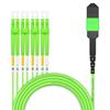 AMPCOM MPO to LC Breakout Cable 50/125m Multimode OM5(8 Fiber, MPO to LC, Type B, LSZH/Riser, UPC, Lime Green) 25m (82ft) view 2