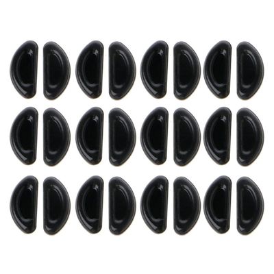 12 Pairs Silicone Eyeglass Nose Pads Glasses Nose Pads Pad Replacement Kit Non-Slip for Sunglasses Reading/Myopia Regular Glasses Universal
