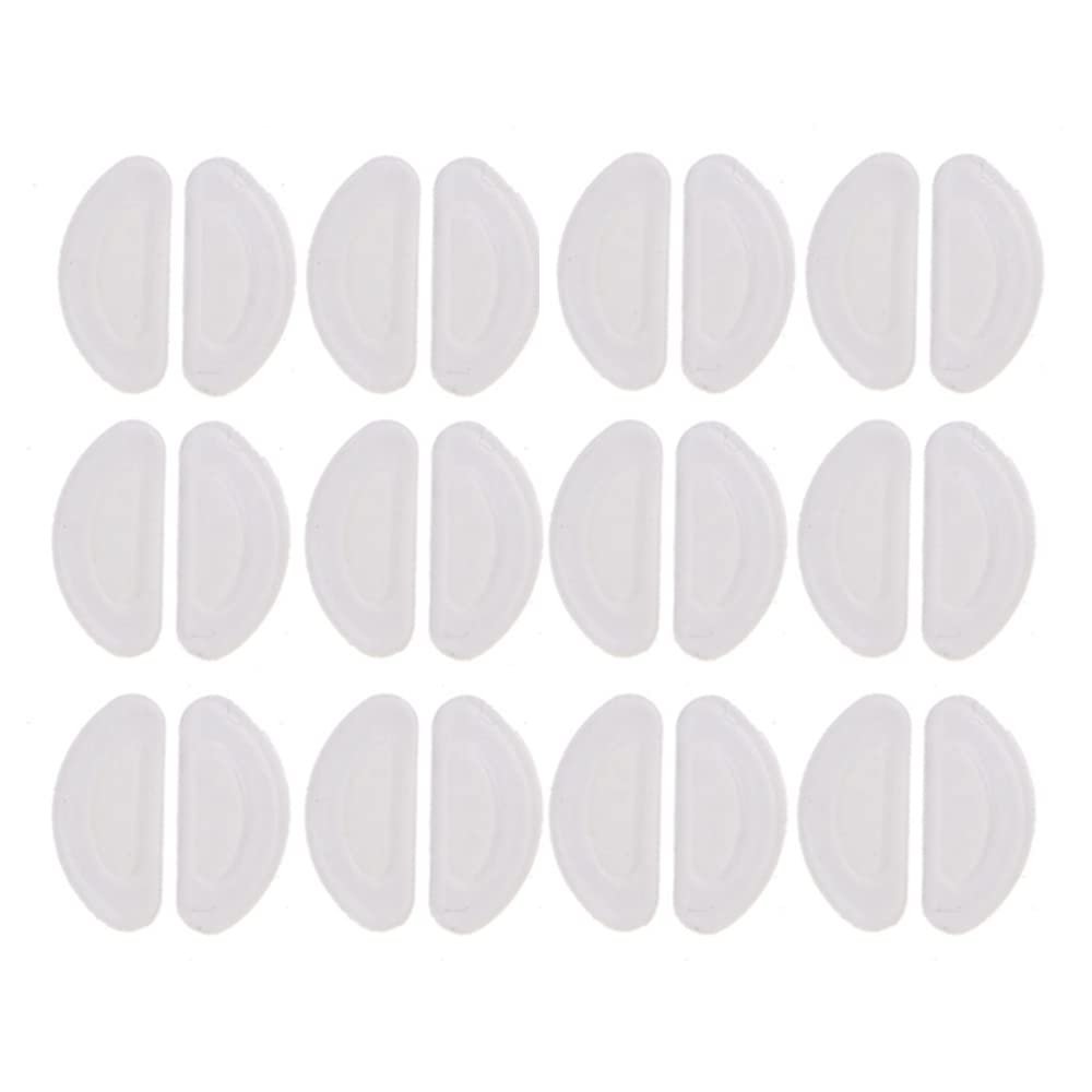 12 Pairs Silicone Eyeglass Nose Pads Glasses Nose Pads Pad Replacement Kit Non-Slip for Sunglasses Reading/Myopia Regular Glasses Universal