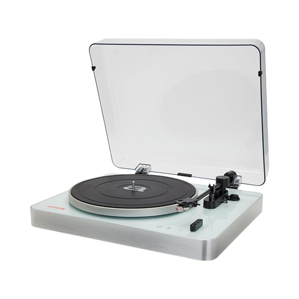 Aiwa APX-790BT/WH: Bluetooth Belt-Drive Turntable with Acrylic Dust Cover, 2 Speeds 33/45 RPM, Magnetic Aluminum Capsule, Balanced Arm, Colour: White