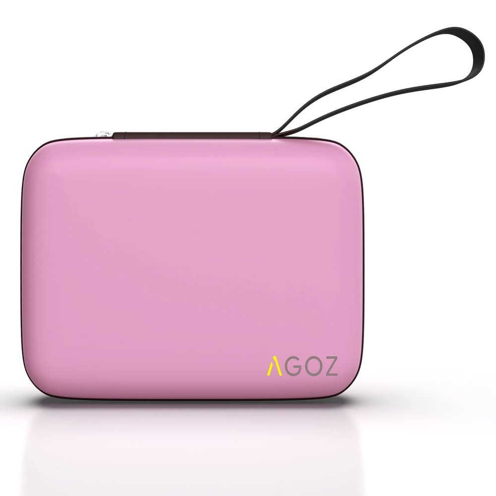 AGOZ Hard Carrying Case for Wahoo Elemnt Bolt V1, Bolt V2, Protective Cover with Wrist Strap, Anti-Shock, Water Resistant, Holder Case for GPS Bike Computer - GPS Cycle Computer Accessories (Purple)