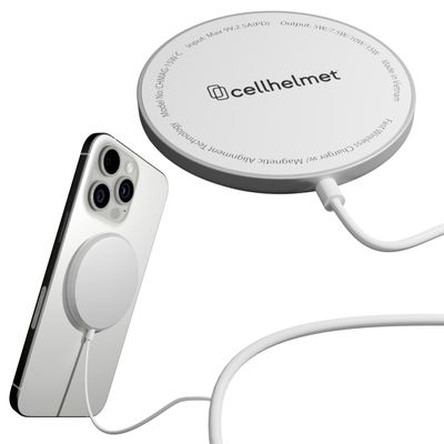 cellhelmet Fast Magnetic Wireless Charging Pad 15W MagSafe Compatible with iPhone 16 15 14 13 12 & Airpods for Mag Fast Charging - Qi2 Compatible