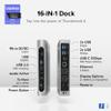 Plugable 16-in-1 Thunderbolt 4 Dock  Dual 4K Monitors for M4/M5 MacBook Air/Pro, 100W Charging, 2X HDMI, 2X DisplayPort, 2.5G Ethernet, 7X USB, MicroSD/SD Card Reader, Windows & USB4 Compatible view 2