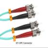 CableLedaer 10m OM3 LC to ST UPC Duplex Corning Fiber Optic Cable Multimode 50/125 LSZH/OFNR Rated for Fast Ethernet, Fiber Channel, Data Center & ATM, Aqua view 4