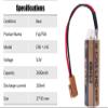 DCYNXC 5Pcs 3V CR8.LHC Battery for FUJI FDK CR8-LHC 17450 Battery Memory Backup Power Source Water Meter Battery with Connector view 2